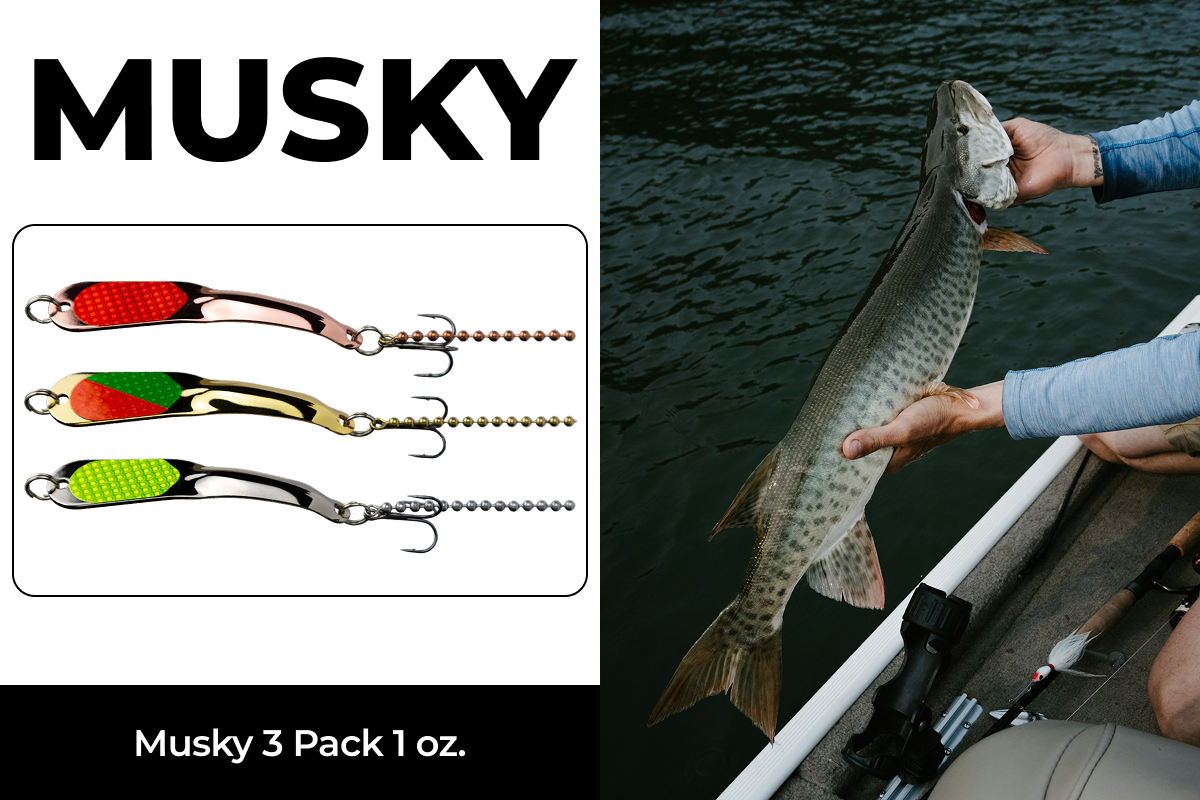Musky 3 Pack 1 oz. (5 SCH, 5 PERCH, 5 CO)